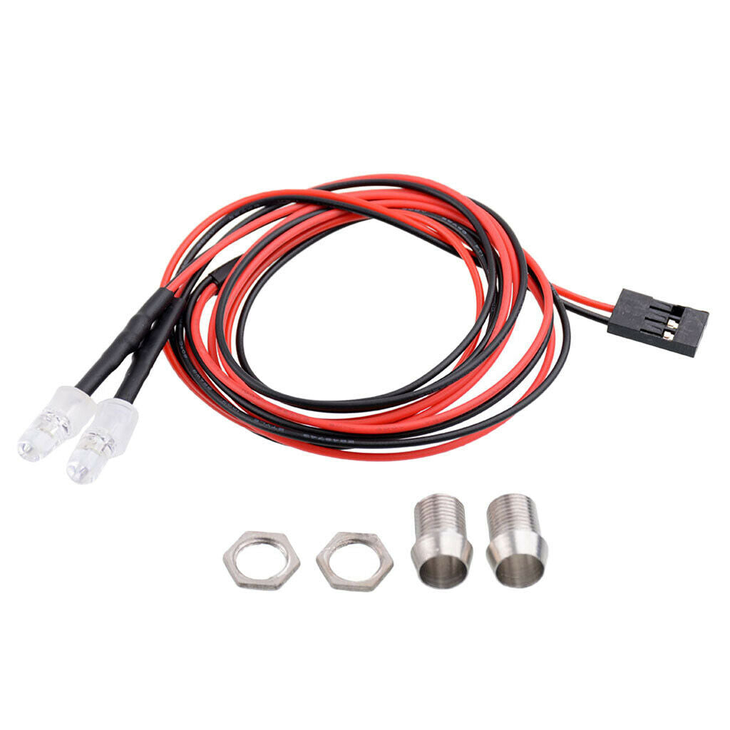 Lovoski 5mm RC LED Lamp White Light for 1/5 1/8 1/10 1/12 1/16 Car Parts