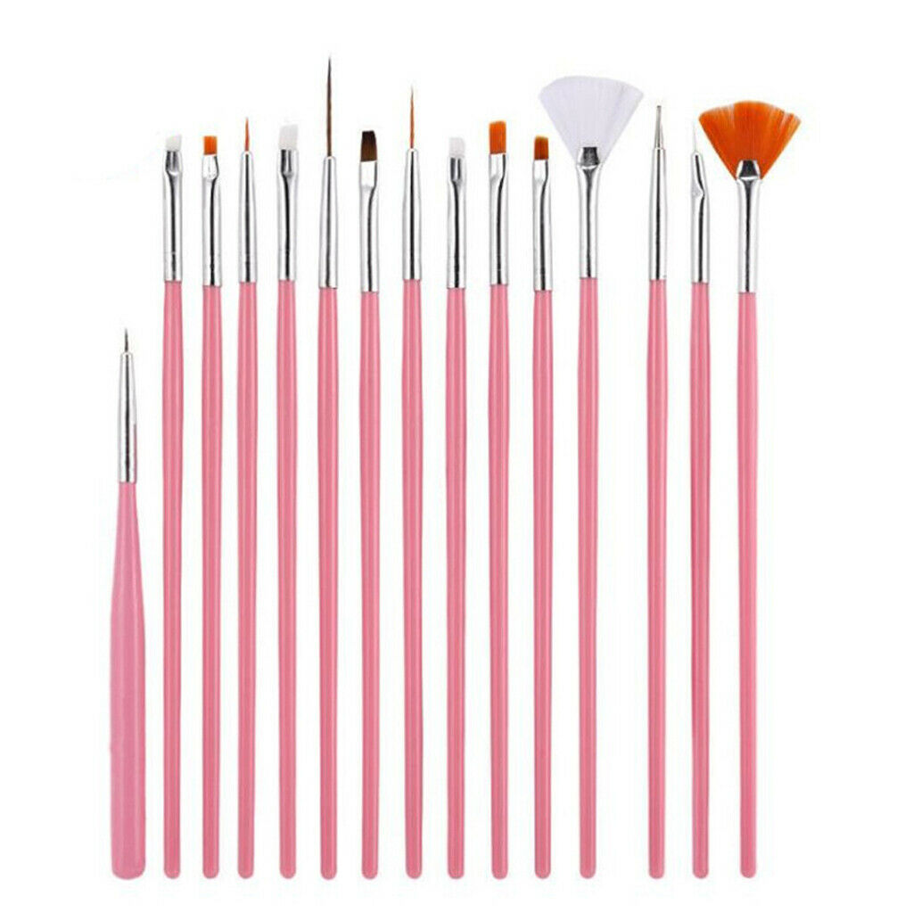 10x Manicure Crystals Flatback Charms Paint Brushes Pointing Tools