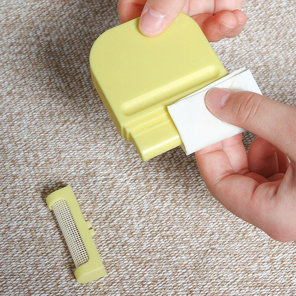 2pcs Yellow Manual Lint Remover Hair Ball Fluff Shaver Clothing Epilator