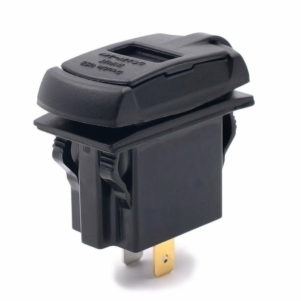 Useful Auto Boat Car SUV Backlit Rocker Switch 12V-24V Dual Blue LED USB Charger
