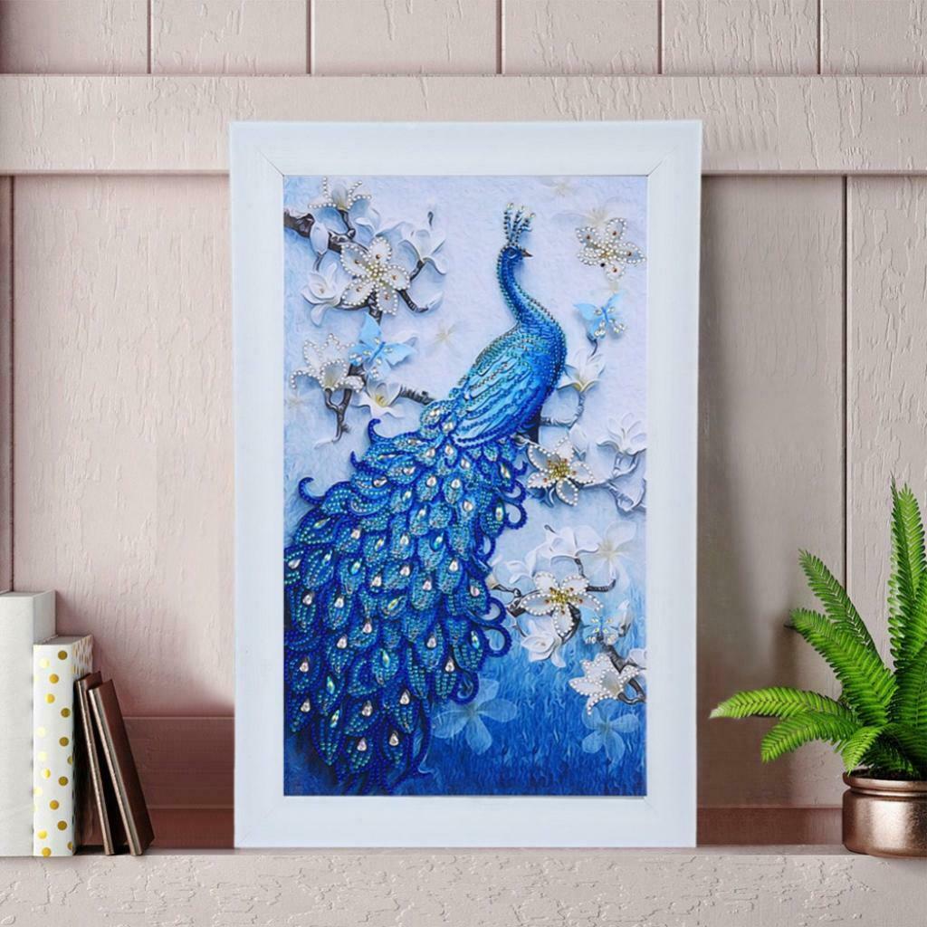 DIY 5D Peacock Diamond Painting Kit, Diamond Painting Set, Irregular Shaped