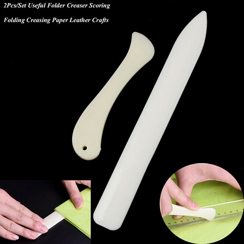 2Pcs Bone Folder Craft Tools Leather Scoring Folding Creasing Paper Access.l8