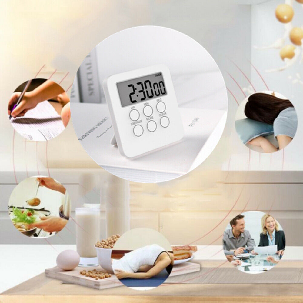 Magnetic Digital Kitchen Timer Loudly Alarm  Display Multi-Function Clock Timer