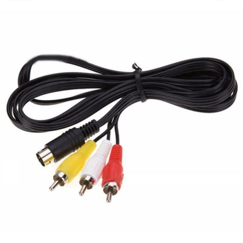 1.8m 9Pin Audio Video AV Cable A/V 3RCA Connect Cord Wire for Sega Genesis 2 3