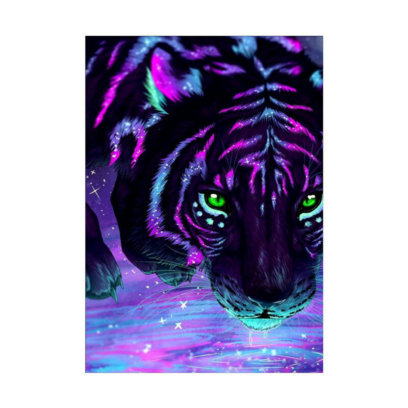 DIY Tiger 5D Full Diamond Embroidery Paintings Cross Stitch Home Decoration