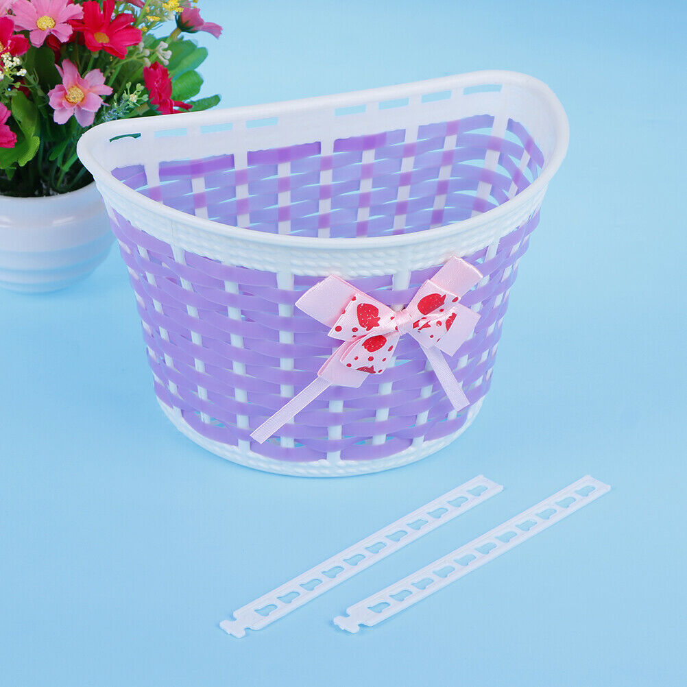 Bicycle Basket Front Bag Rear Hanging Basket Panniers Bike Bowknot Front .l8