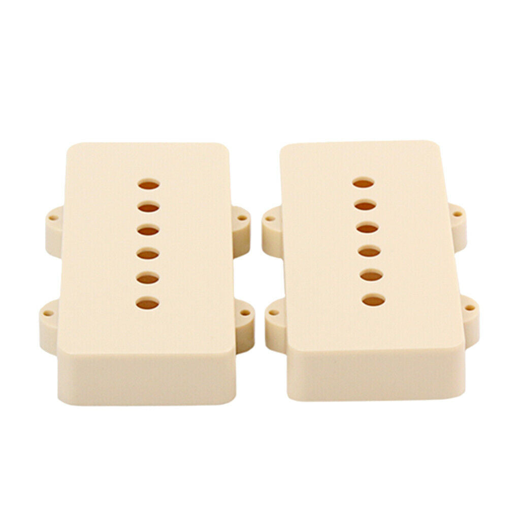 Pack of 2 Soapbar Electric Guitar Single Coil Pickup Covers Lids 52mm(Beige)