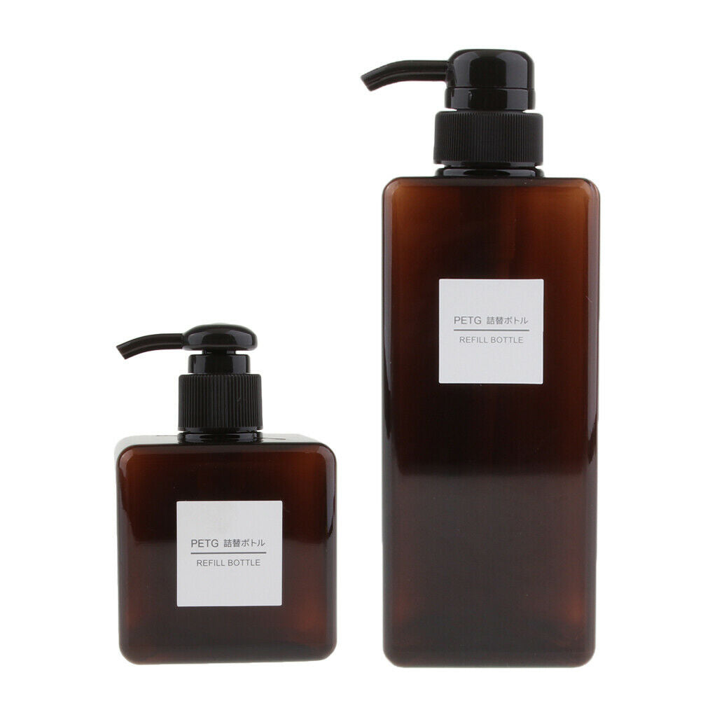 2 Pack Empty 250ml 650ml Foaming Soap Dispenser Travel Container Body Wash