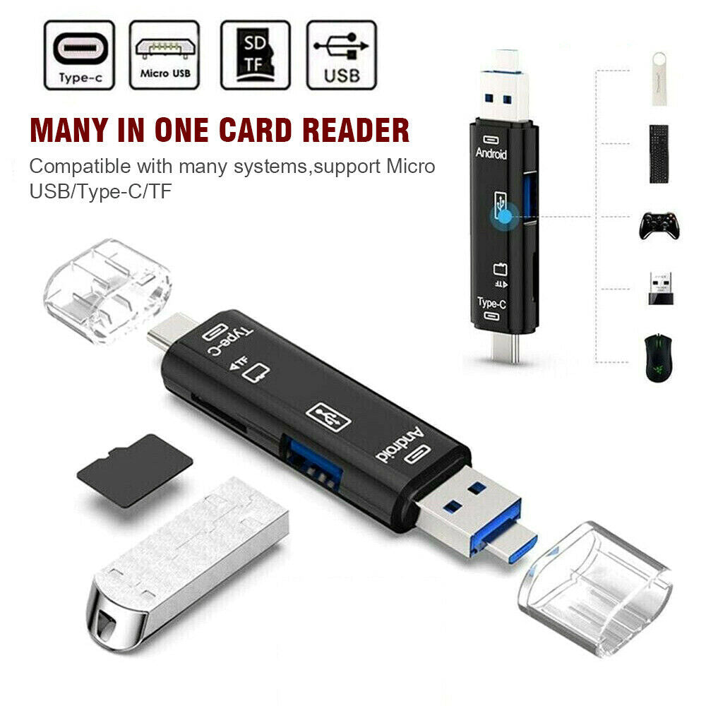 USB Memory Card Reader TYPE C to USB Micro SD SDHC TF OTG Adapter For Android