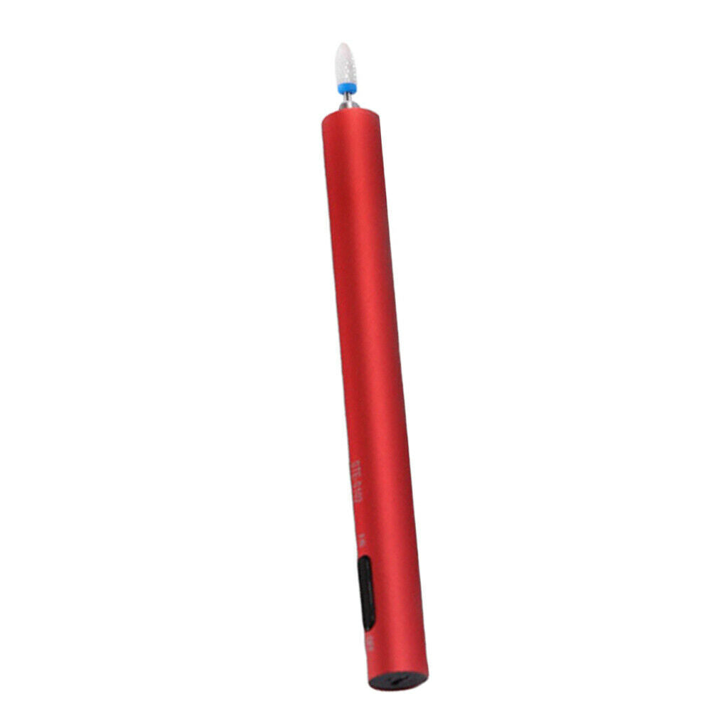 Lightweight Nail Drill Pen Silent Manicure Buffing Polisher Grinder Red