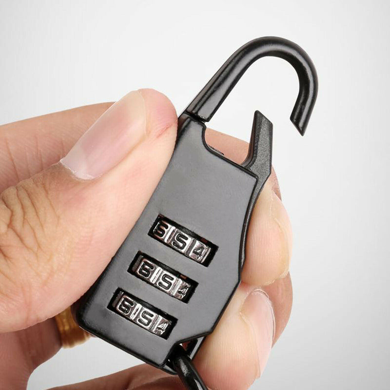 Scooter Motorcycle Helmet Lock Combination Lock Telescopic Spring Durable