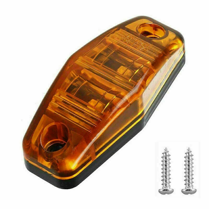 10PCS 2.5" Amber LED Side Marker Light Clearance Lamp Truck Trailer Light 12V
