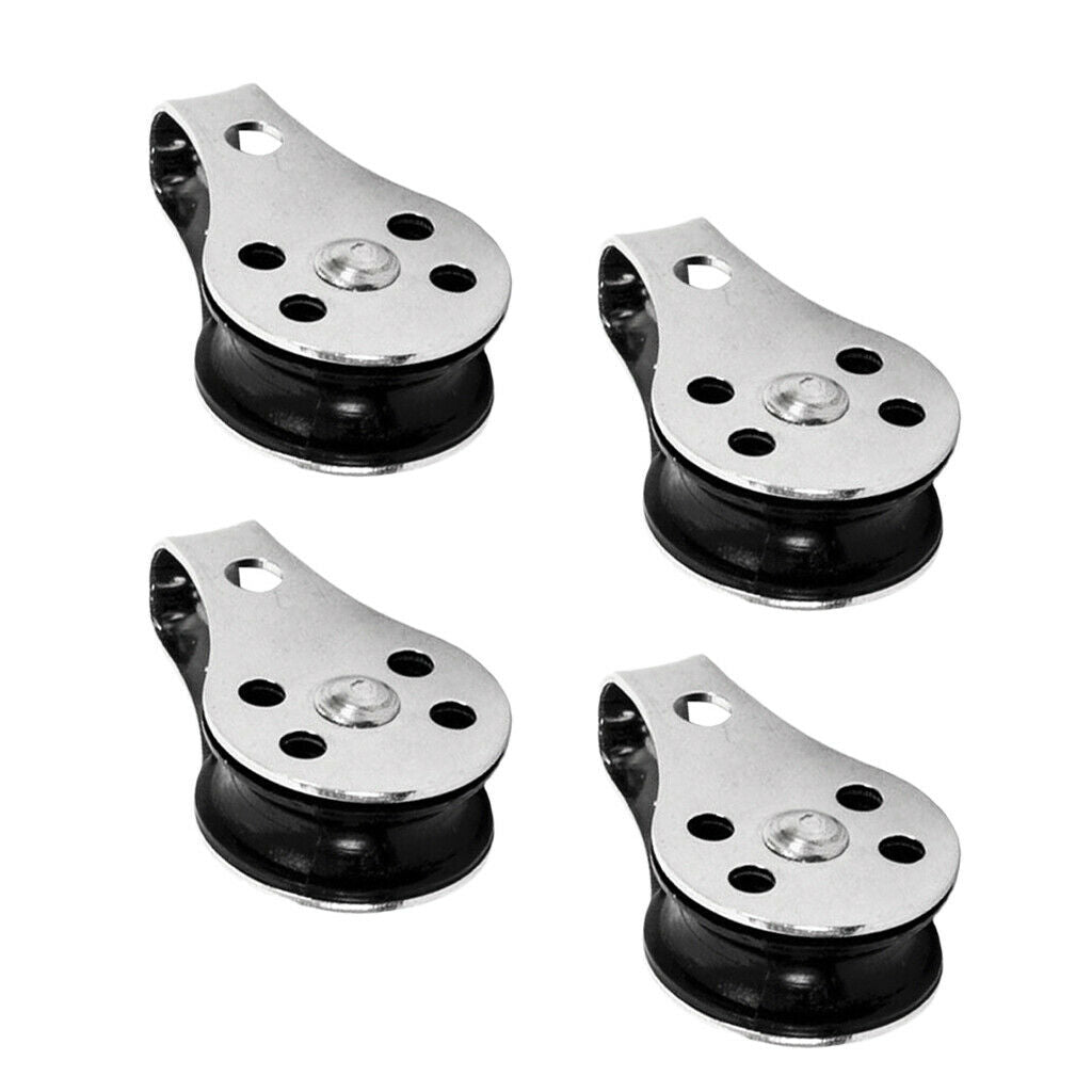 4pcs New Marine Grade Stainless Steel Pulley For Kayak Canoe Boat Fishing