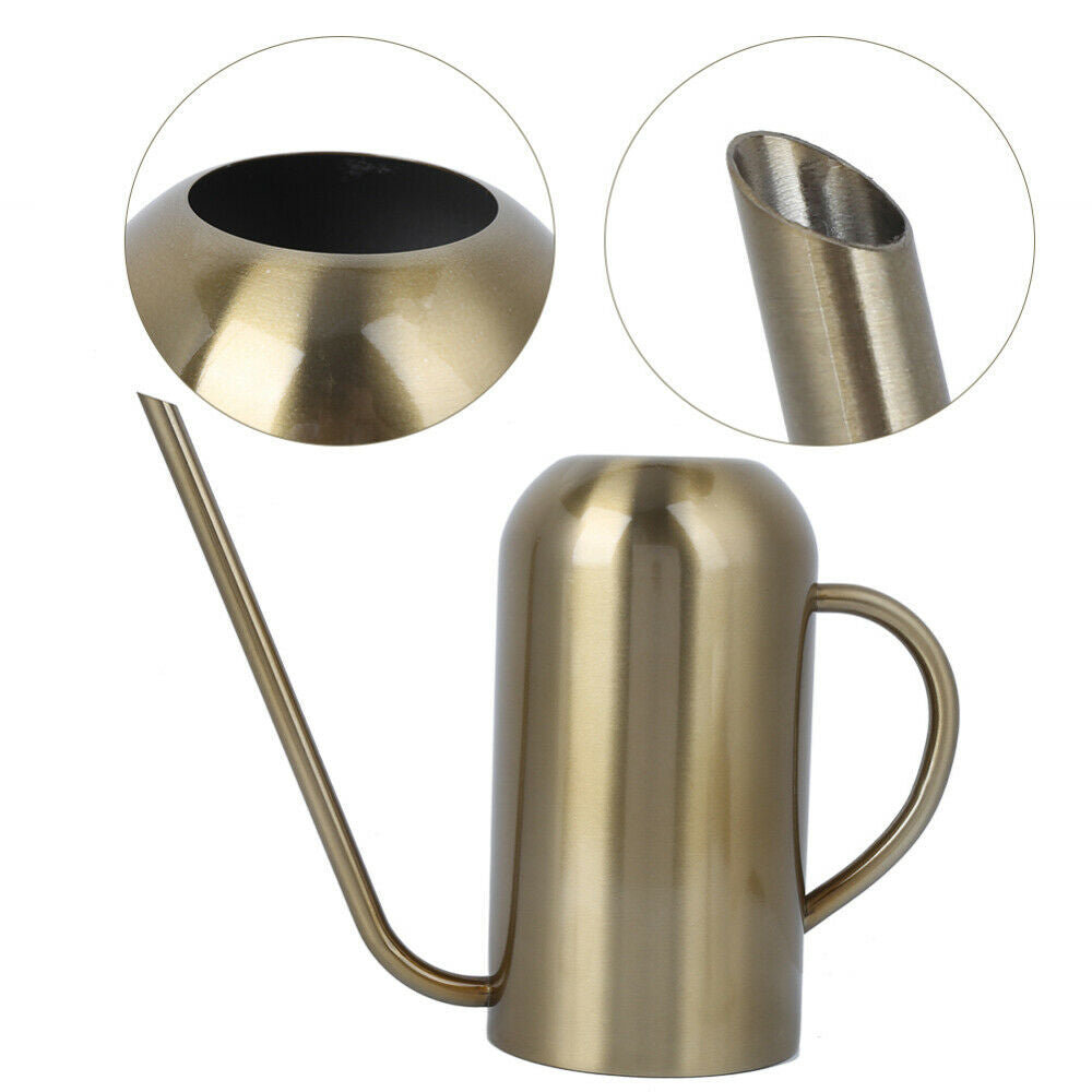 1.5L  Long Spout Watering Can Spray Sprinkling Pot Stainless Steel Watering Pot
