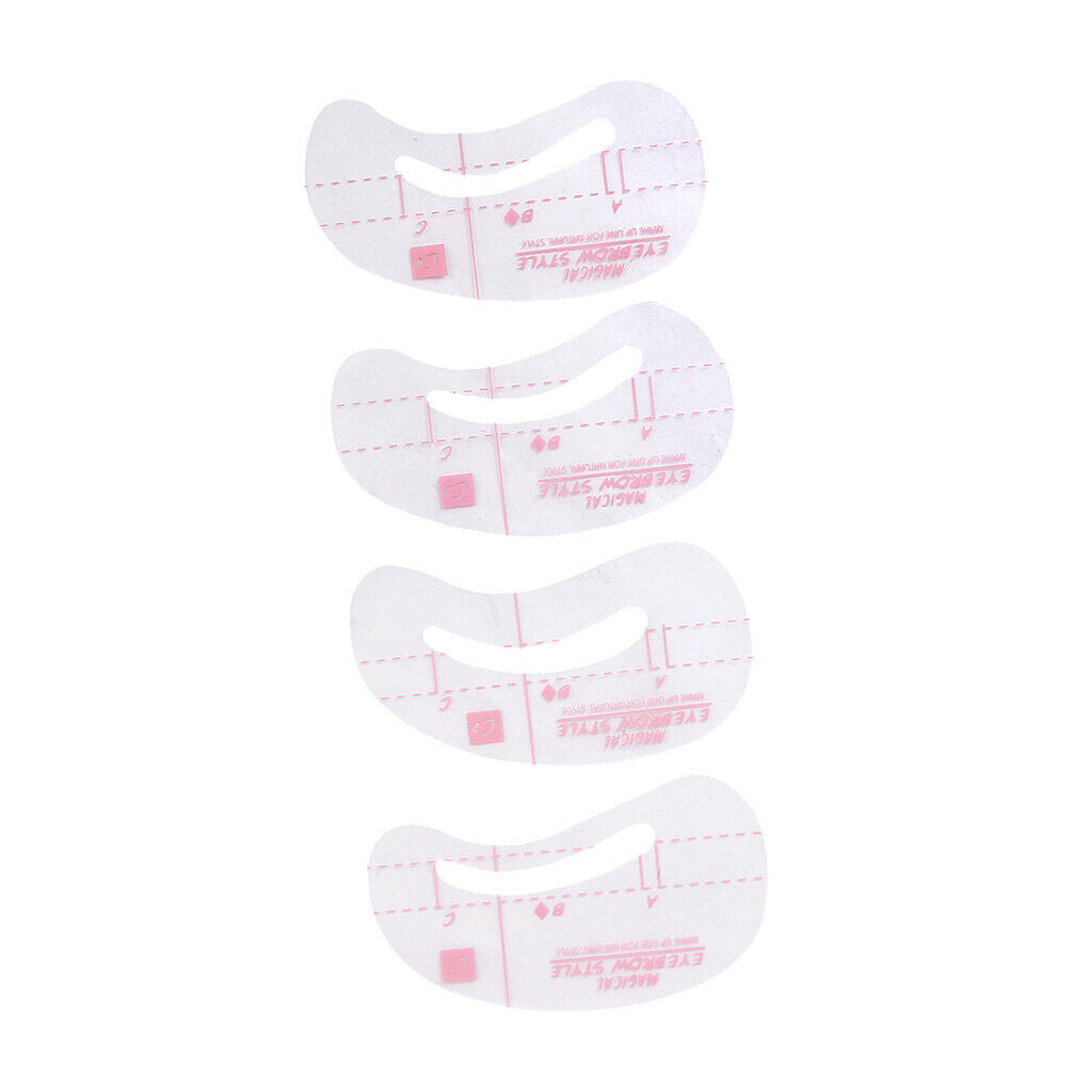 4PCS Stencil Eyebrow Template Modeling Shaping Face Makeup with 4style