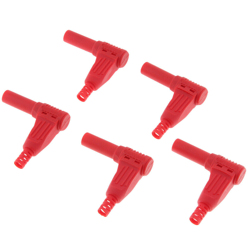 Safety 4mm Banana Plug Male Probe Adapter Copper 90 Degree for Multimeter Pen