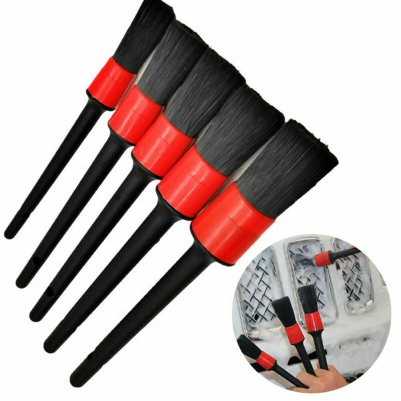 7pcs Car Detailing Brush Kit Boar Hair Vehicle Auto Wheel Clean Brush Set New