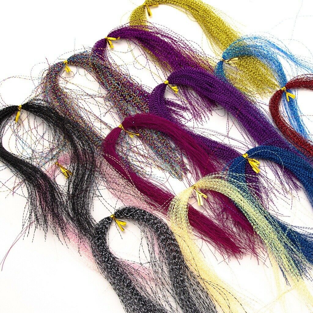 Colorful Crystal Flash Fly Fishing Line 10 Packs Fly Tying Material for Make