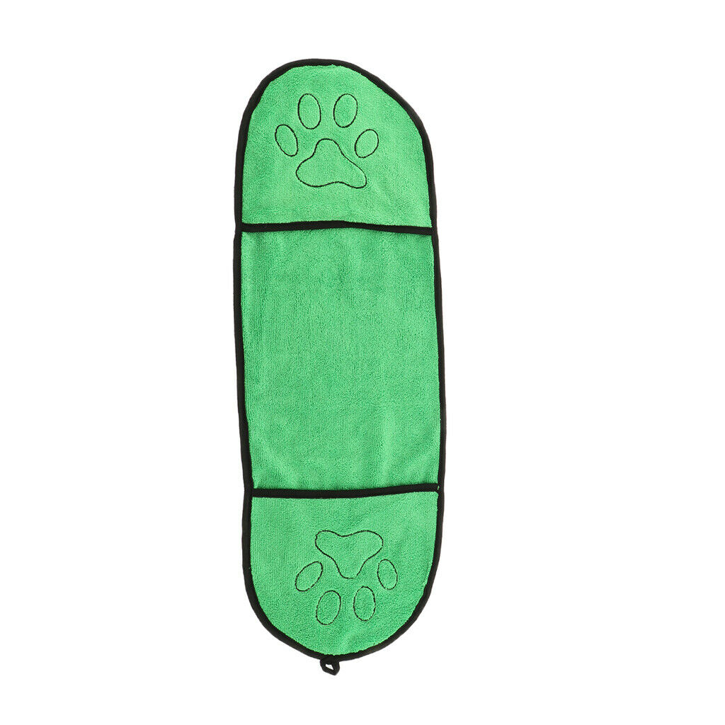 1 Piece Pet Bath Towel Absorbent Pet Bath Towel Cat Dog Drying Towel Green