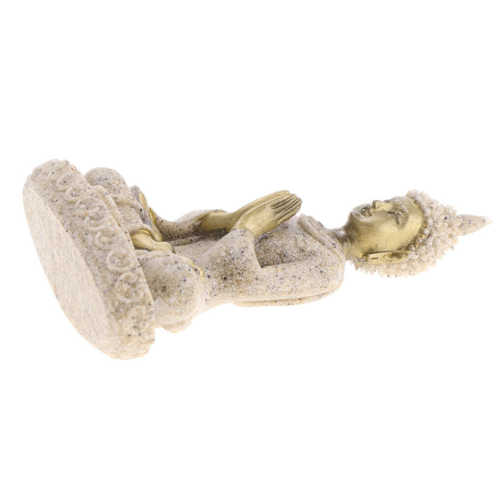 Oriental Asian Buddha Statue Sandstone Sculptures for Home Office Decoration