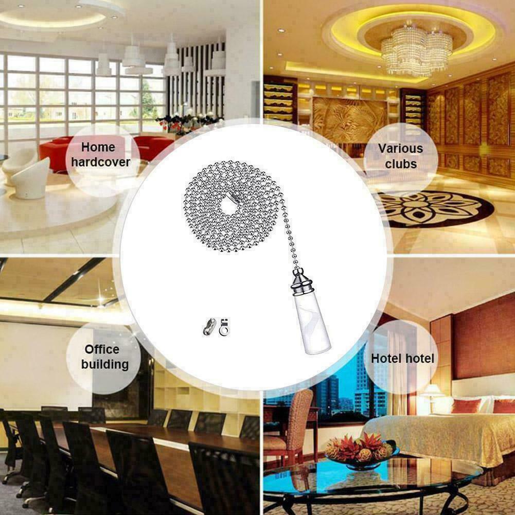 Bathroom Ceiling Light Switch Pull Cord String Crystal