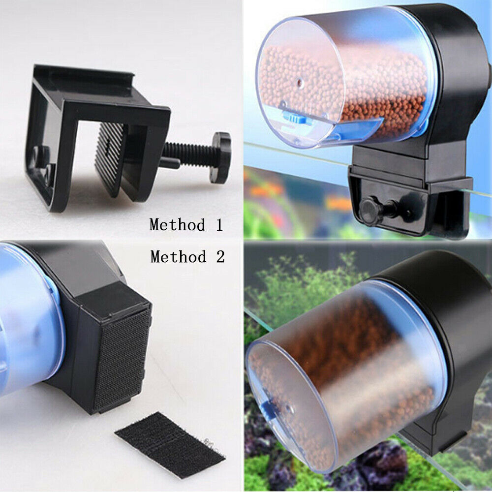 Auto Fish Food Feeder Dispenser + Aquarium Fish Hatchery Breeding Case Large