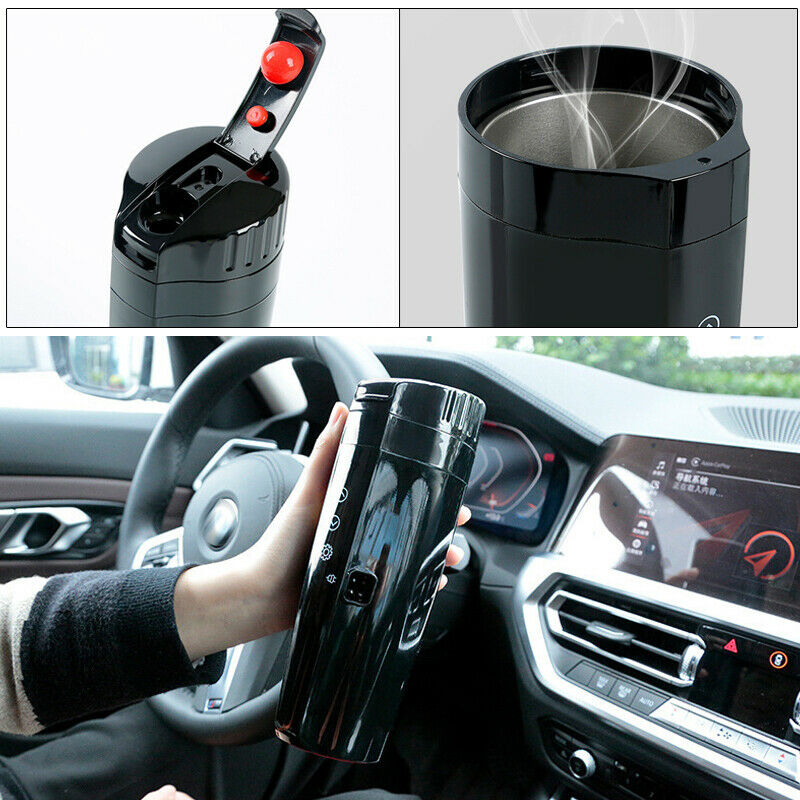 400ML Car Digital Display Mug Insulated Vacuum Drink Water Heating Electric Cup