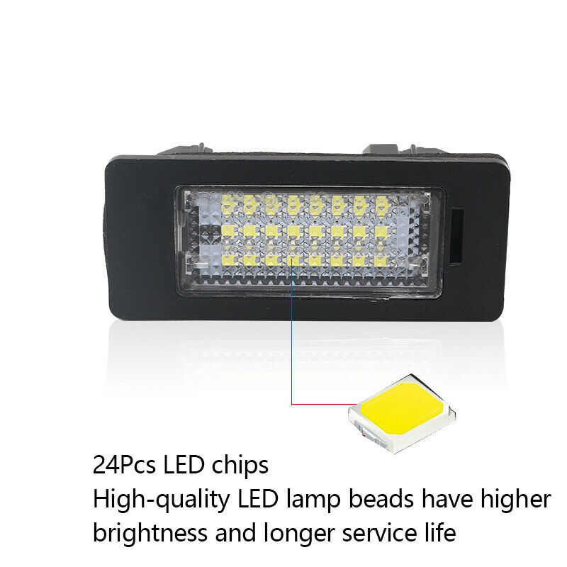 2Pcs Canbus LED Number Plate For BMW Number License Plate Light Lamp White