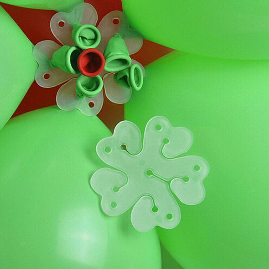 50pcs Flower Shape Balloon Clip Tie for Wedding Party Decoration