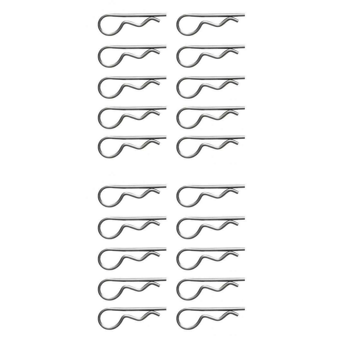 20pcs R Clip Shaft Retaining Clip Steel Heavy Duty Retaining Clip
