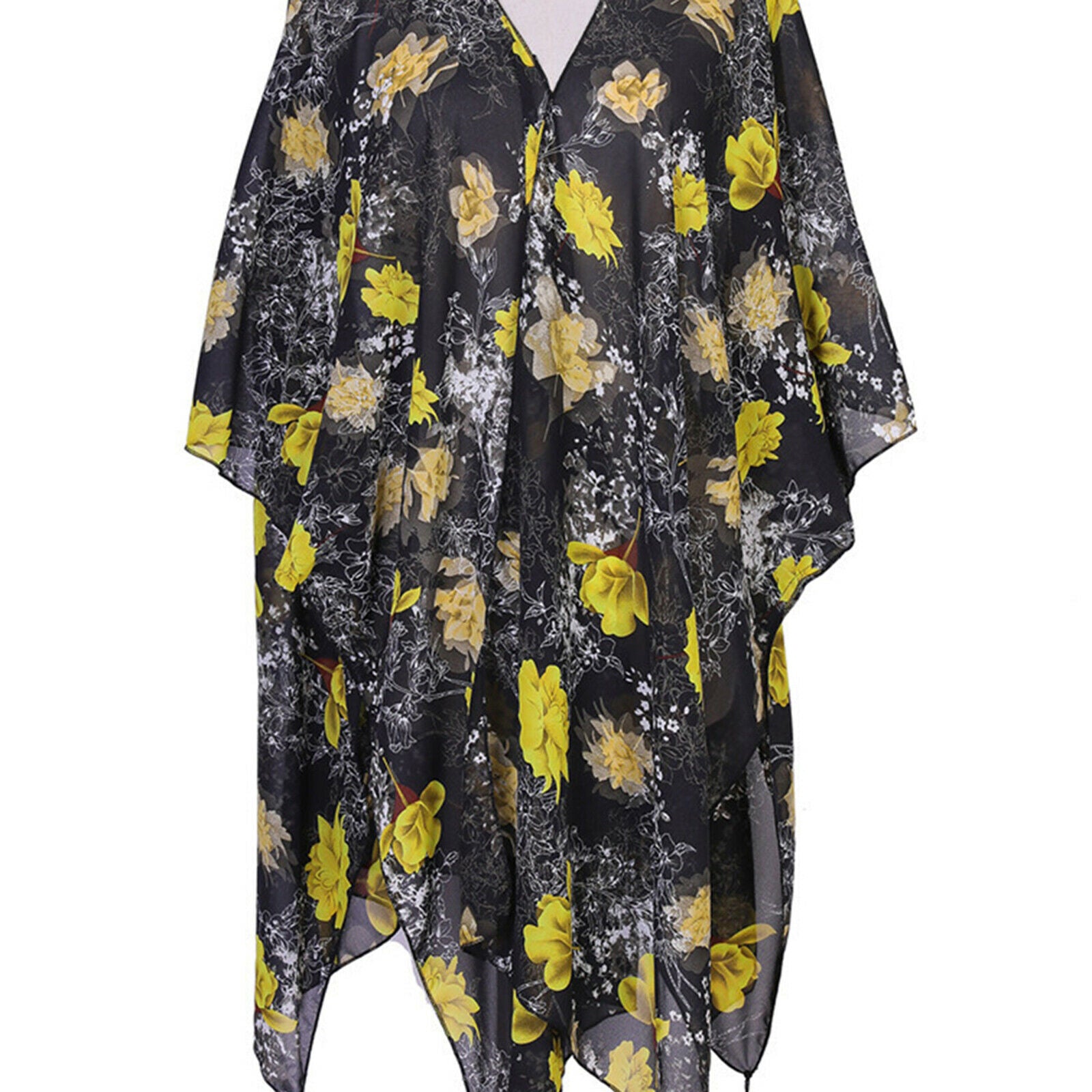 Women Cover Up Beach Robe Kimono Cardigan Poncho Summer Swimsuit Chiffon Top