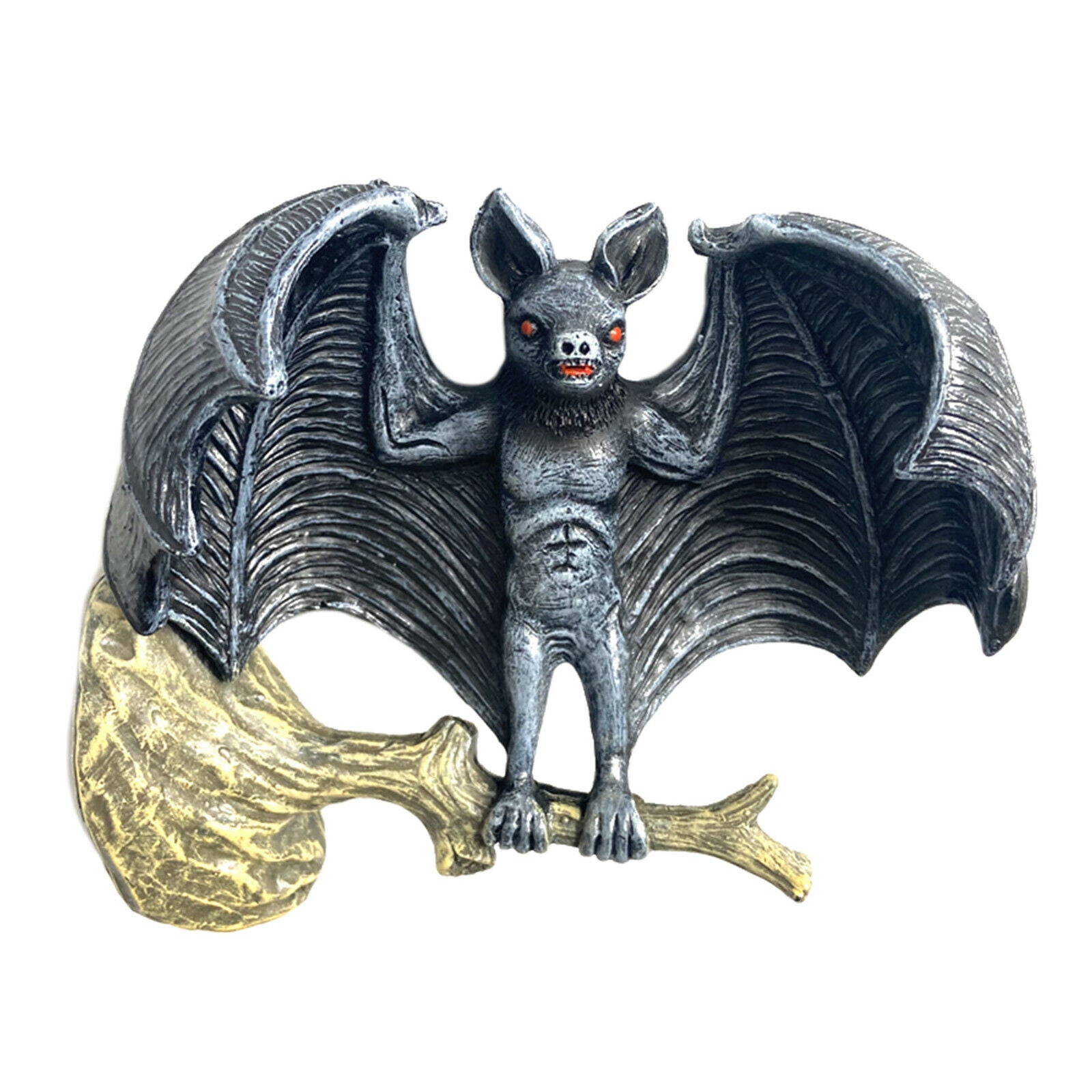 Art Outdoor Garden Bat Statue Tree Trunk Ornament Indoor Wall Hanger Decor