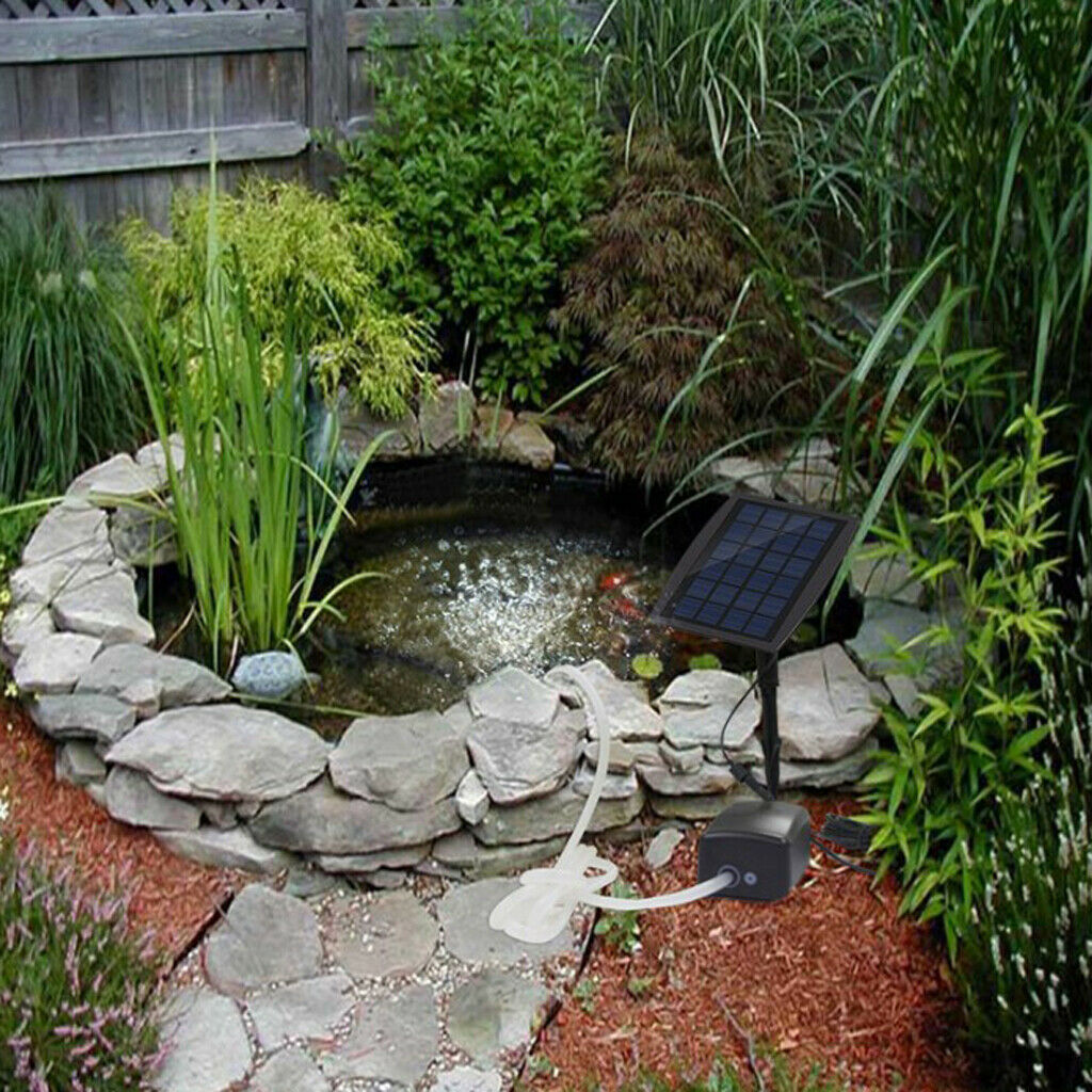 Solar Pond Air Stone Aerator Solar Water Pump Oxygenator for Fish Tank