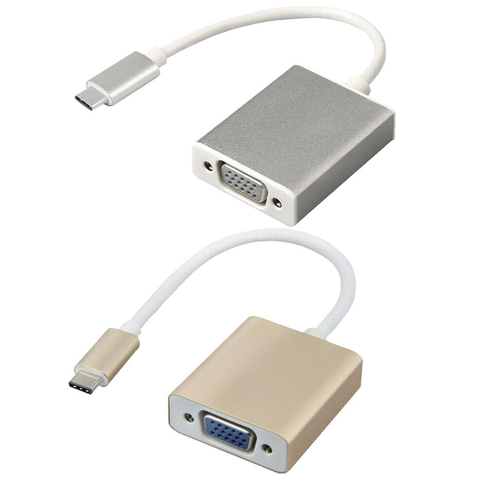 USB-C Type C USB3.1 Male to VGA Female HDTV Adapter Cable for  #2