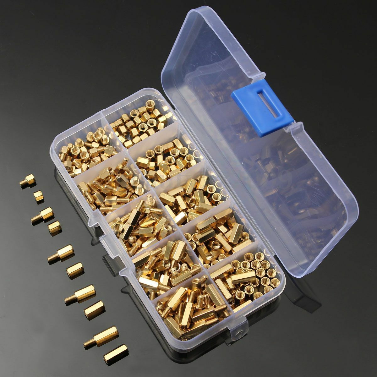 300Pcs M3 Brass Standoff/Spacer And Brass Hex Stand-Off Pillars DIY Set New