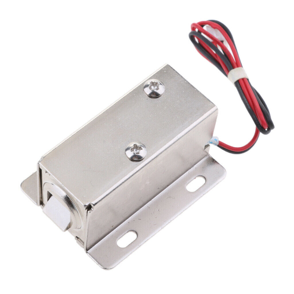 12V 0.4A Mini Electric Magnetic Lock Door Access Control Cabinet Locker Sliver