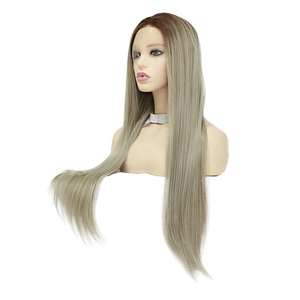 26 inch Synthetic Lace Front Wigs Heat Resistant Full Wig Long Straight Hair