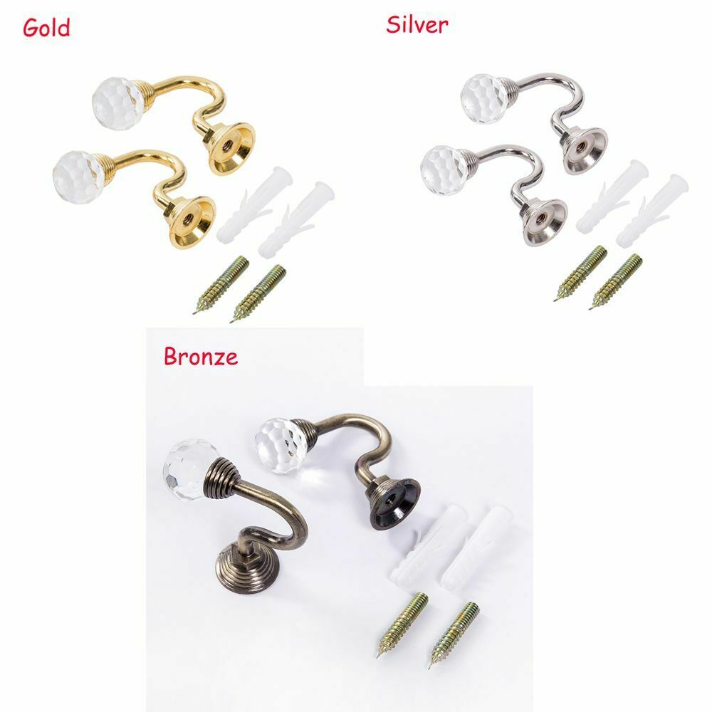 Curtains Accessories Fixing Holder Curtain Hooks Crystal Bracket Hanging Hooks