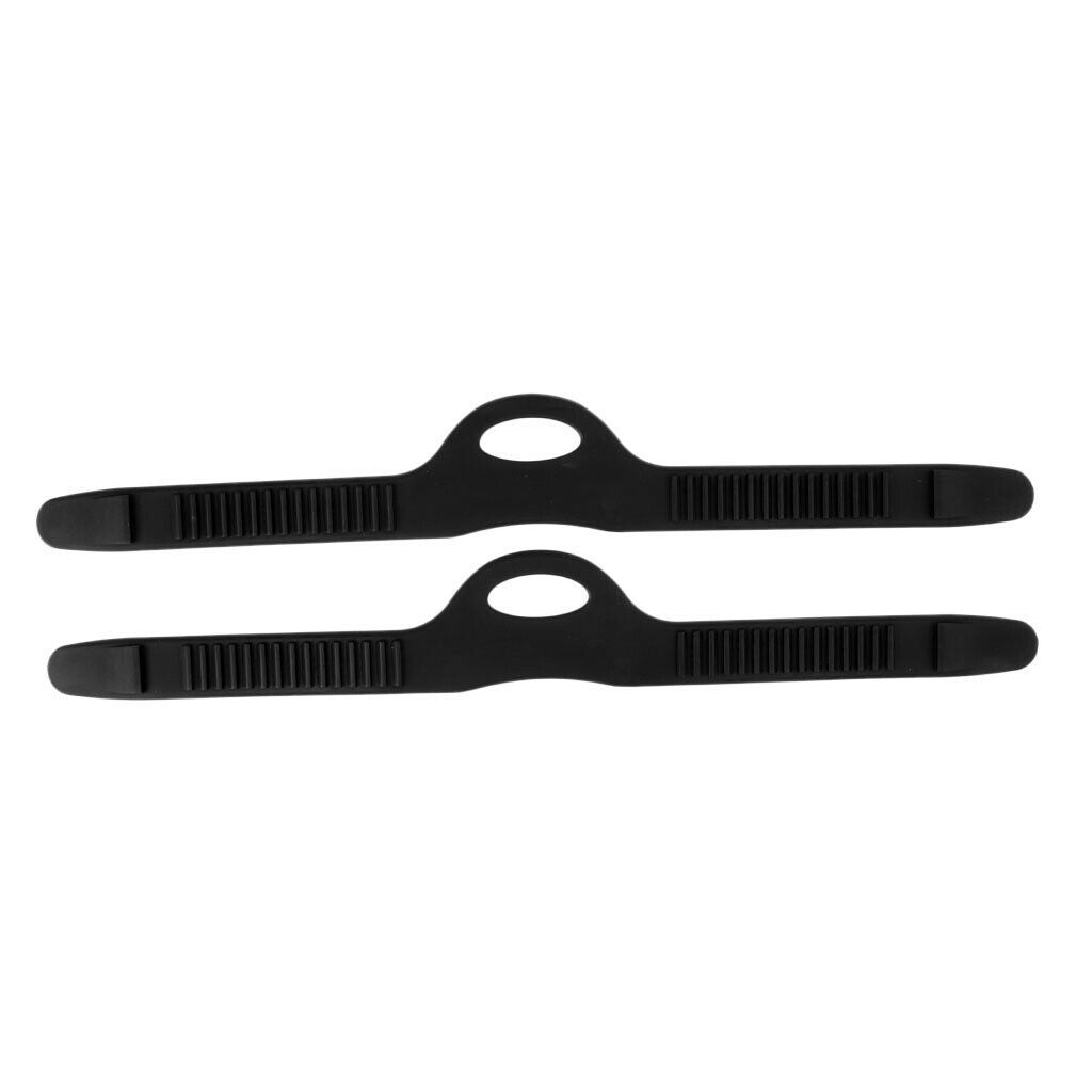 2X Rubber Diving Strap Diver Band Quick Release Buckle Black Accessories M