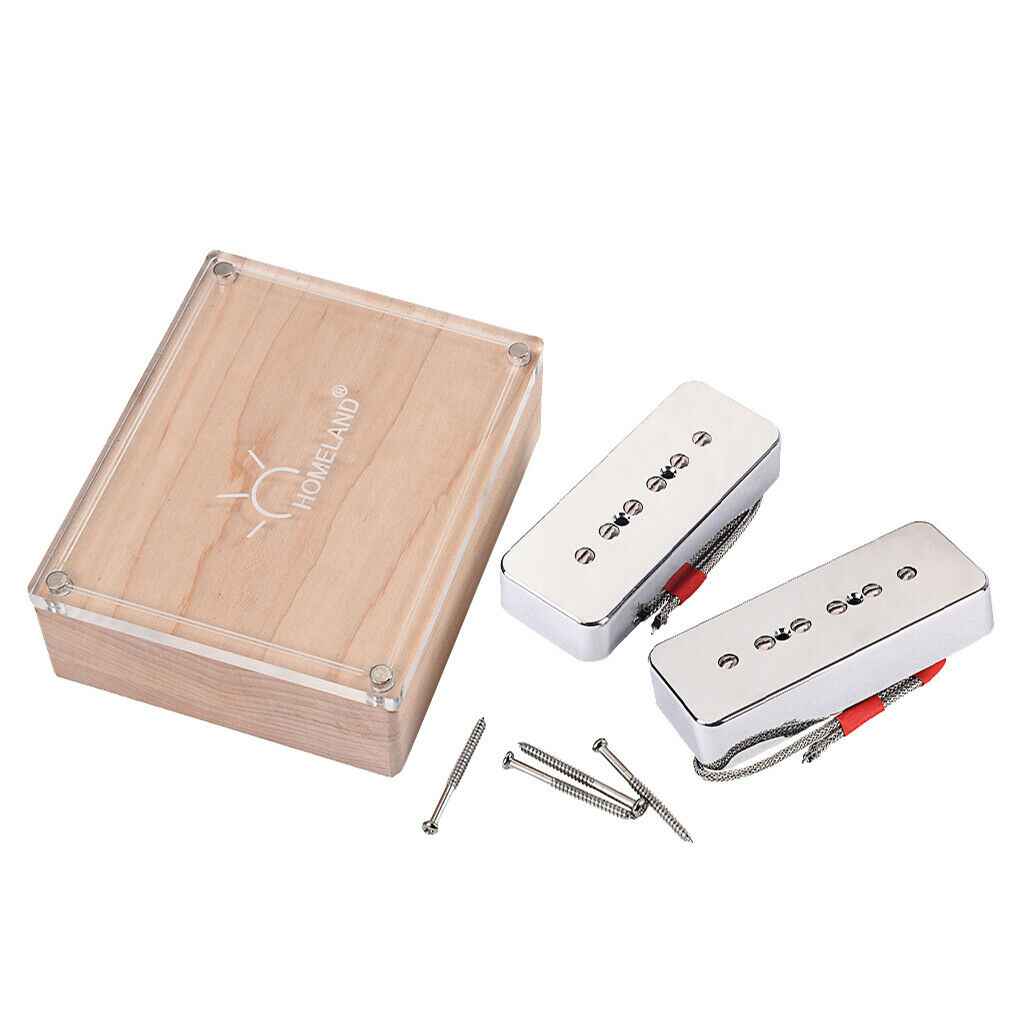 2pcs/set P90 Guitar Pickups Single Coil Humbucker Pickups Neck&Bridge Chorme