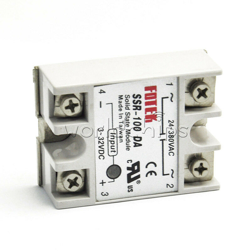 100A 24V-380V 250V SSR-100 DA Solid State Relay Module 3-32V DC to AC