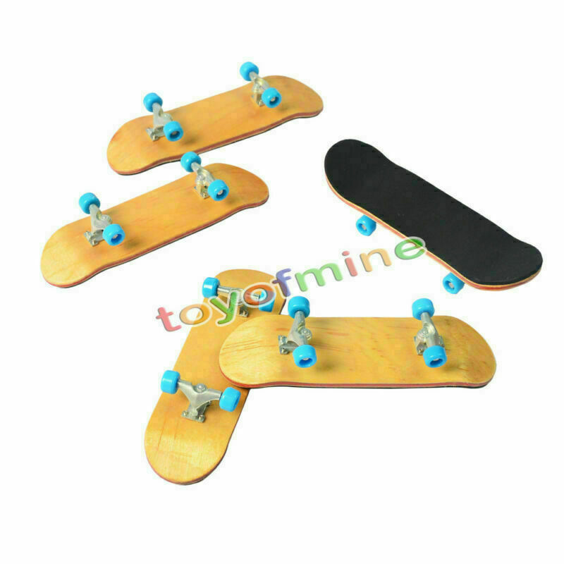 2x Bearing Wheels & Wooden Canadian Maple Deck Fingerboard Skateboards Gift 96mm