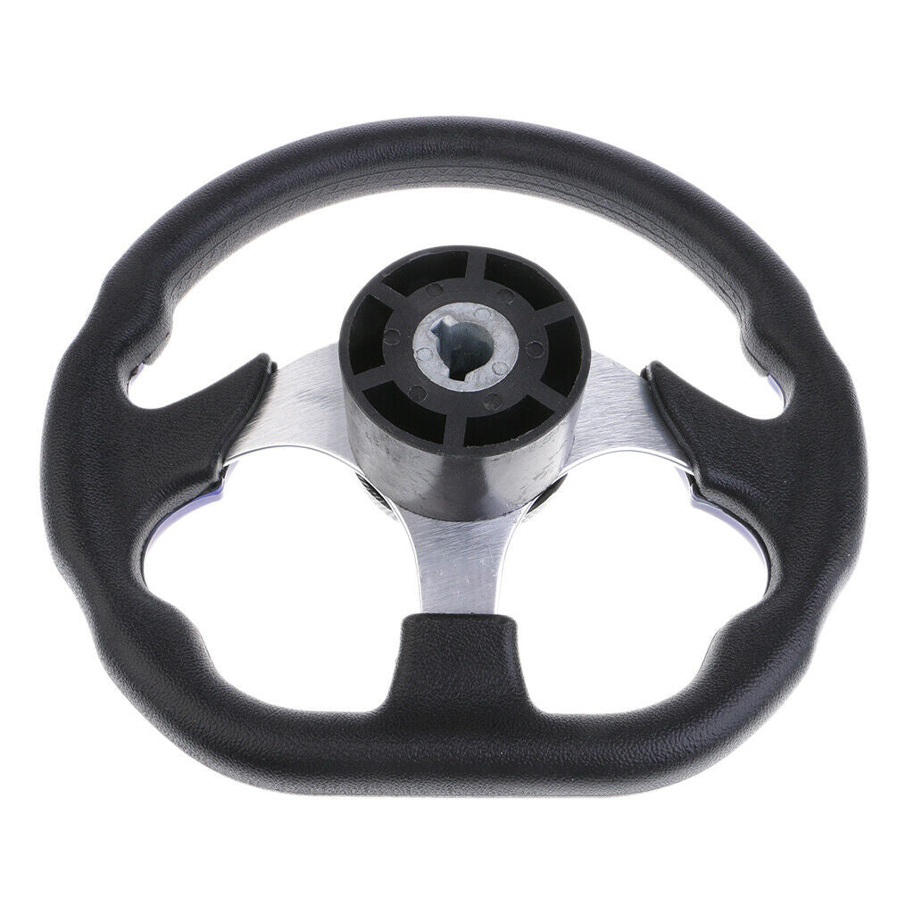 320mm Battle Style 3-spoke Marine Steering Wheel with Soft Foam Grip 3/4"