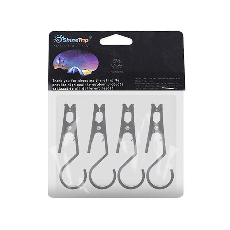 4 Pcs/set Outdoor Tent Canopy Cloth Clip Tent Pegs Camping AccessoriesFCA