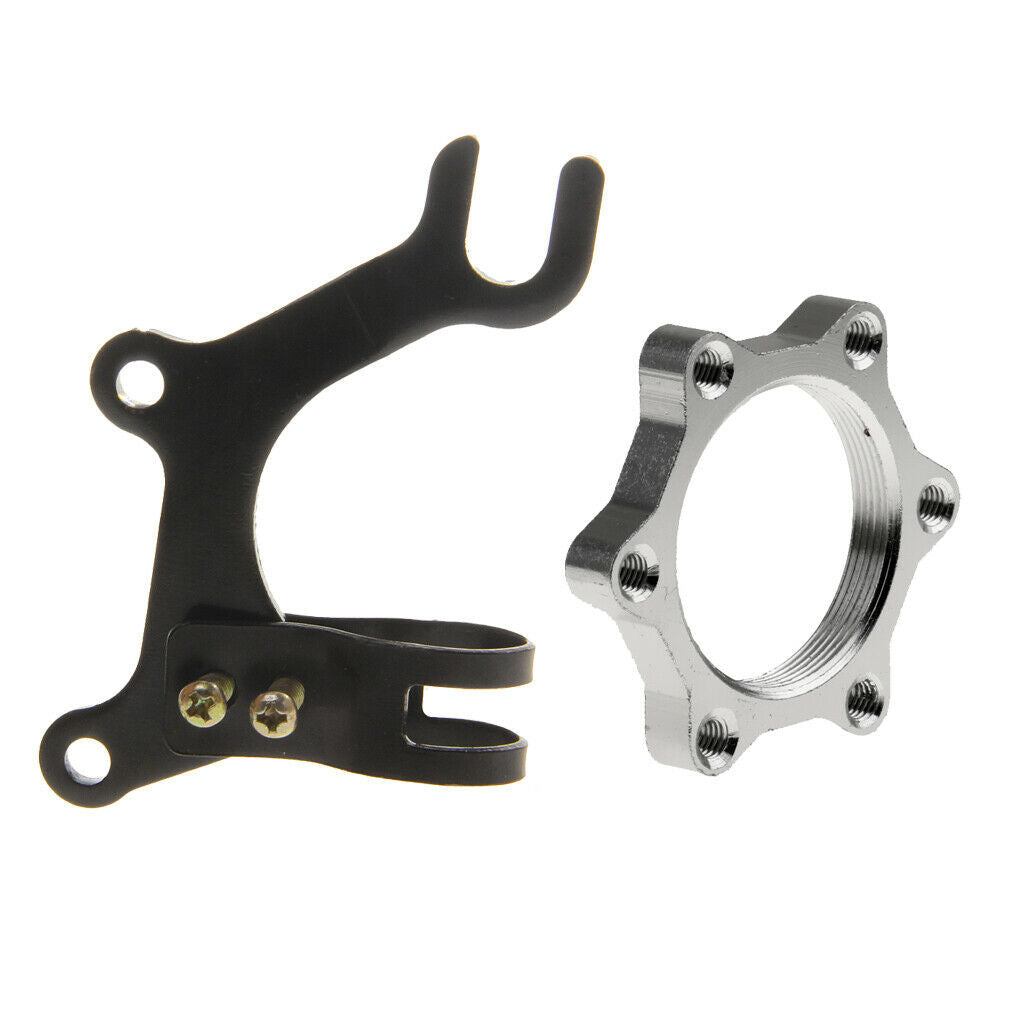 Bicycle Bike Disc Brake Bracket Frame Adaptor Mounting Holder+Flange Adapter