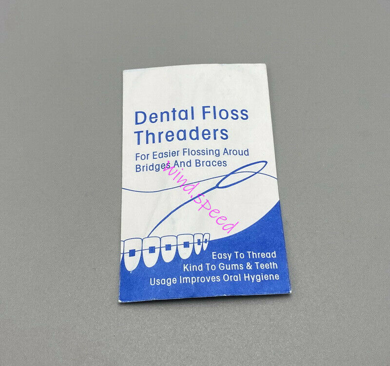 100pcs Dental Oral Floss Threaders For Orthodontic Brackets Brace Bridge Crowns