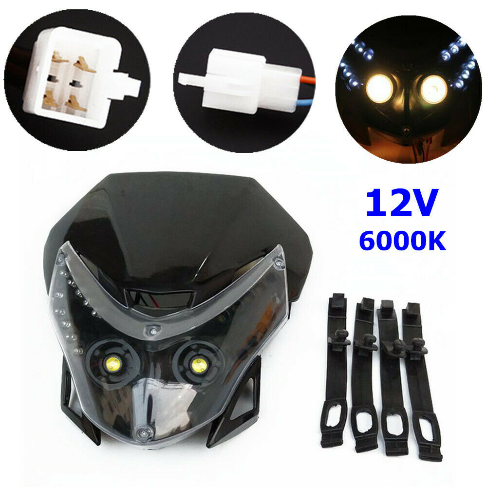 Motorcycle Front LED Headlight Fairing Light Cross-country Dual Street Fighter