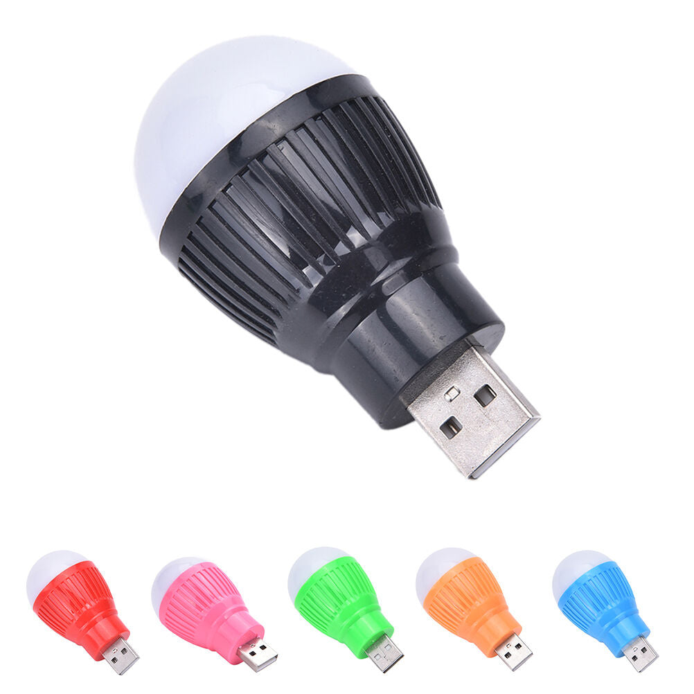 2x USB Mini LED Cool White Night Light Bulb for Portable Reading Flashlig.l8