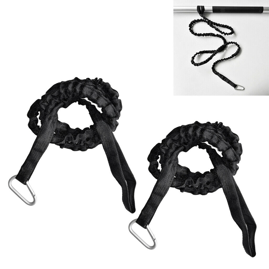 2 Pieces Paddle Leash Heavy Duty Inflatable Boat Fishing Rod Holder Keeper
