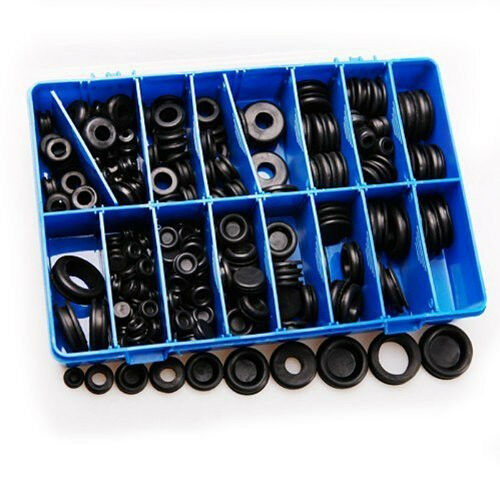 250pcs Rubber Grommet Assortment Set Electrical Firewall Wire Gasket Wiring Kit